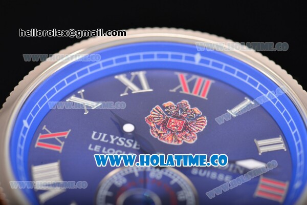 Ulysse Nardin Imperial St. Petersburg Maxi Marine Chronometer Enamel Limited Edition Auotmatic Steel Case with Blue Dial and Roman Numeral Markers - Click Image to Close